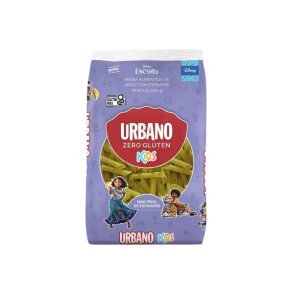 Macarrão mini pena de espinafre Urbano Kids 500g
