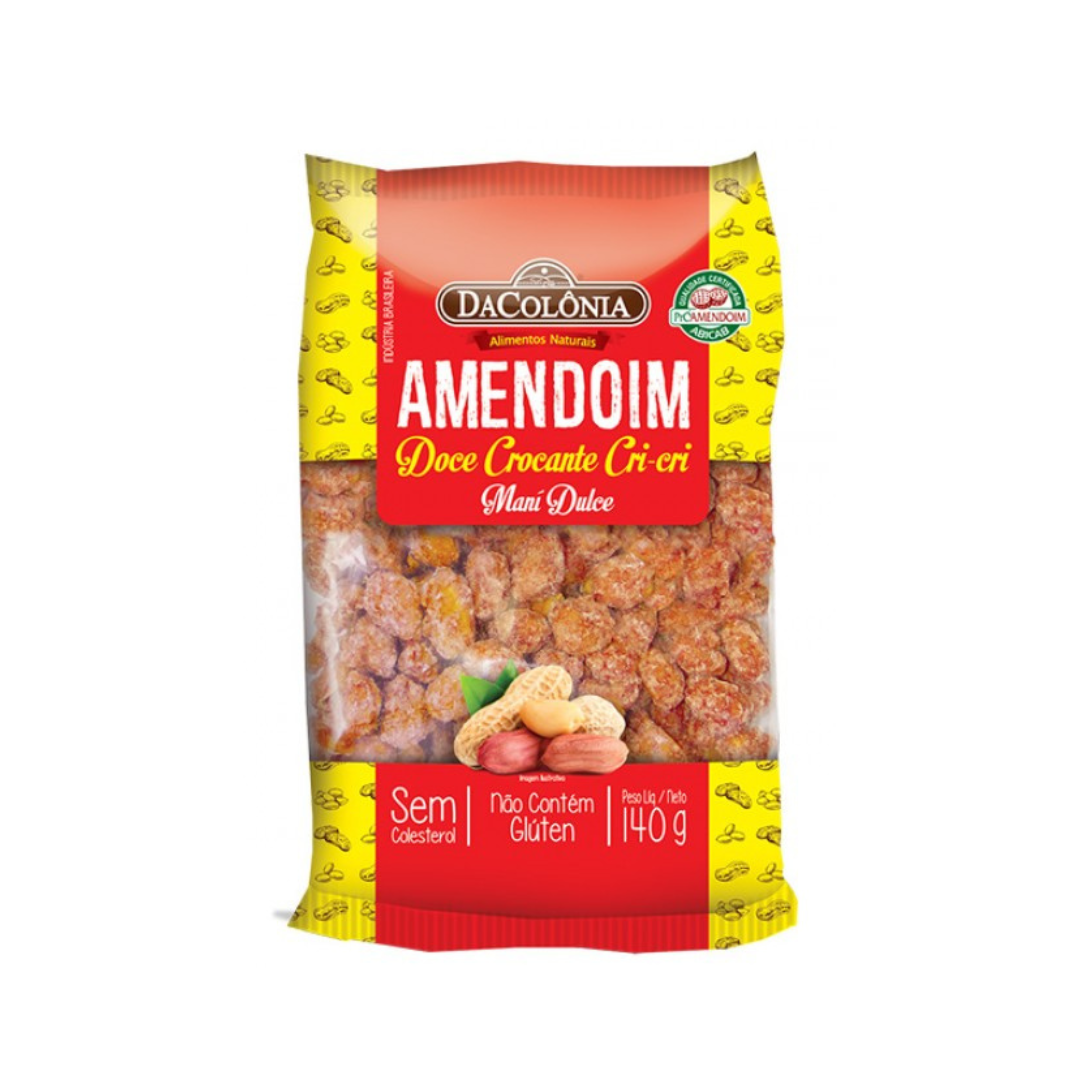 Amendoim doce crocante cri-cri Da Colônia 140g - Glúten Pra Quê ...