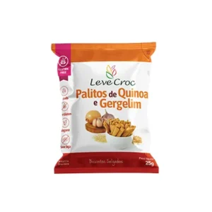 Porção palitos de quinoa e gergelim Leve Crock 25g