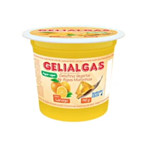 Gelatina vegana sabor laranja Gelialgas 140g