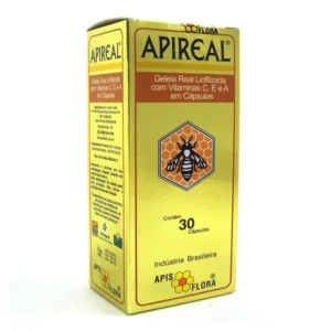 Geleia real liofilizada com vitaminas 30 cápsulas Apireal Apis Flora
