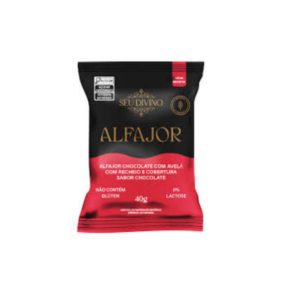 Alfajor chocolate com avelã Seu Divino 40g