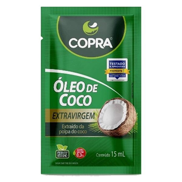 Óleo de coco extravirgem sachê Copra 15ml