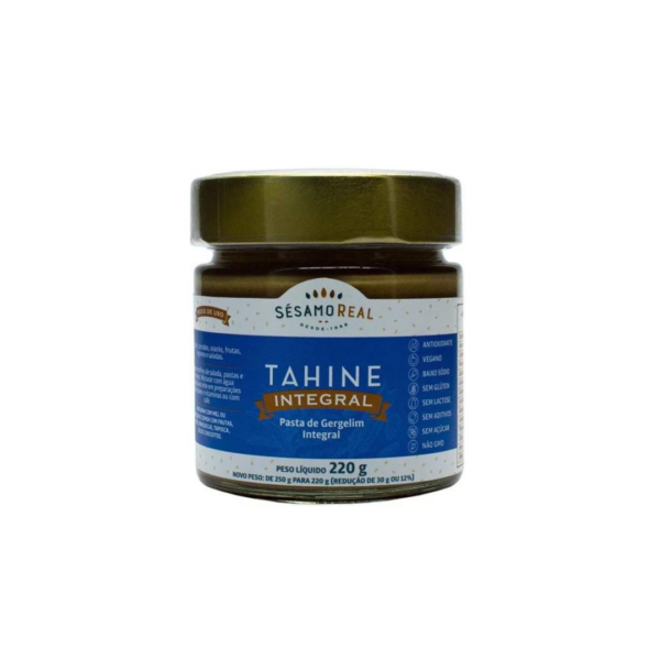 Tahine pasta de gergelim integral Sésamo Real 220g