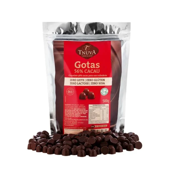 Gotas de chocolate 56% cacau Tnuva 500g