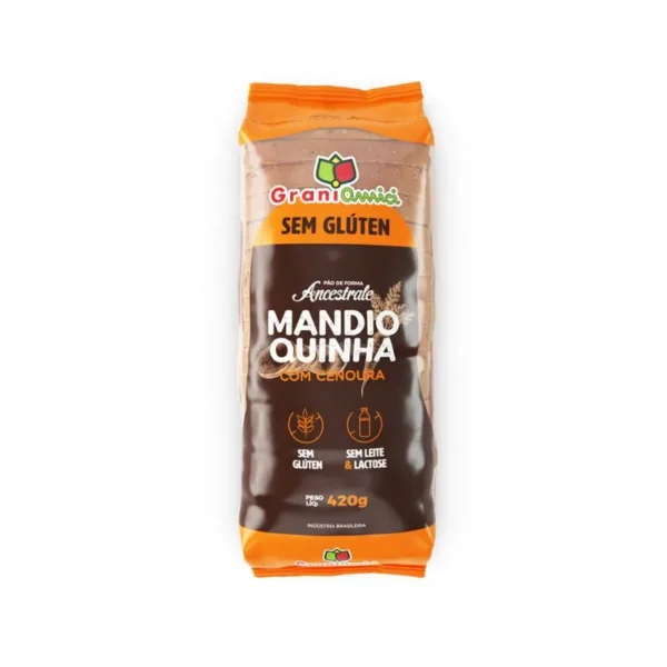Pão de forma mandioquinha com cenoura GraniAmici 420g