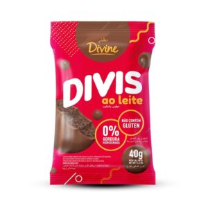 Divis flocos de arroz cobertos com chocolate ao leite Divine 40g