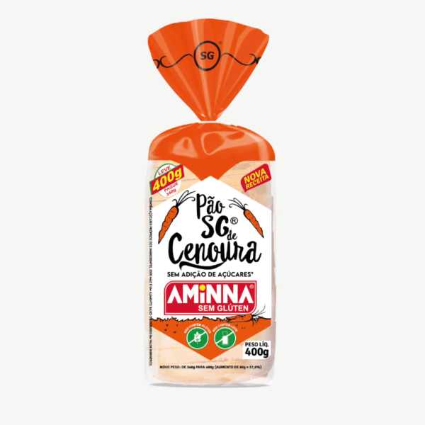 Pão de forma com cenoura Aminna 400g