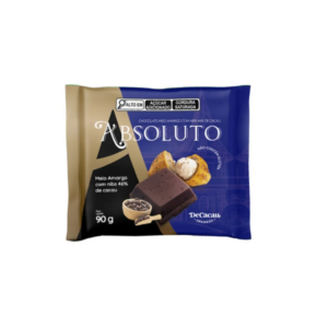 Chocolate meio amargo com nibs de cacau DeCacau 90g