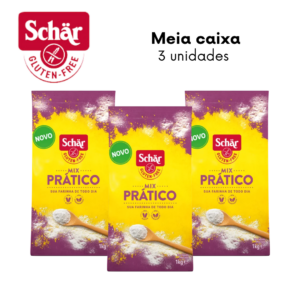 KIT Farinha mix prático Dr. Schar 1Kg - Caixa com 3 unidades