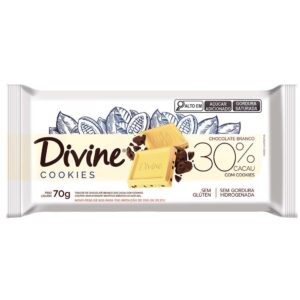 Chocolate branco com cookies Divine 70g