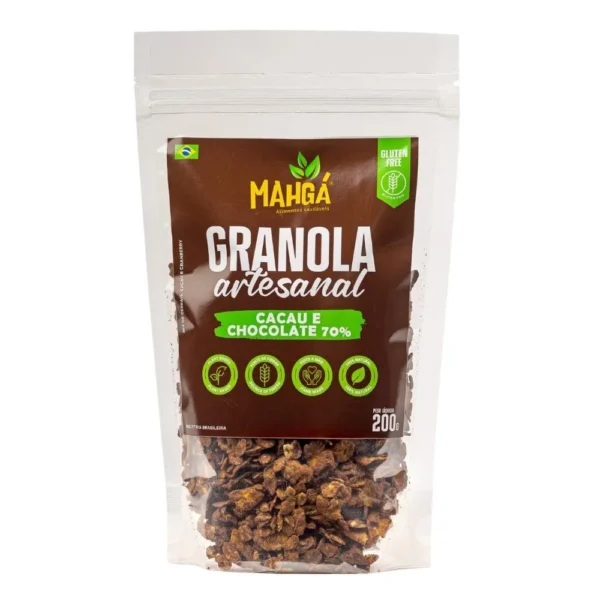 Granola cacau e chocolate 70% Mahgá 200g