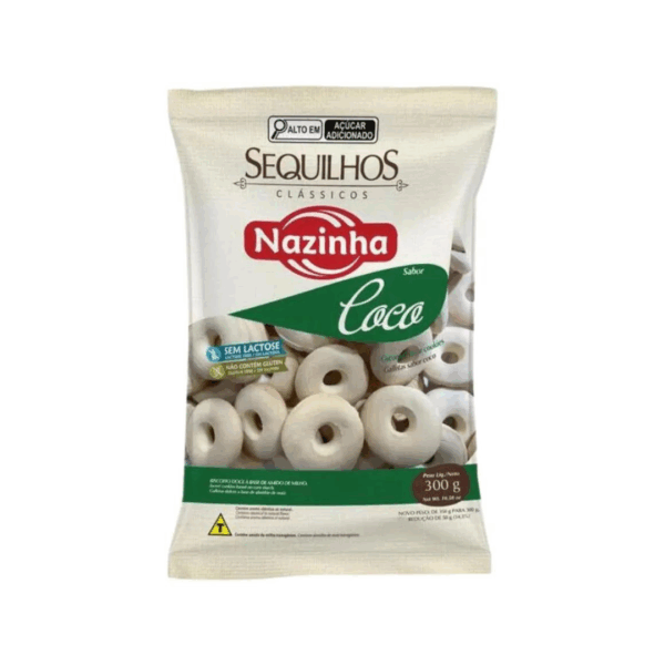 Sequilhos sabor coco Nazinha 300g