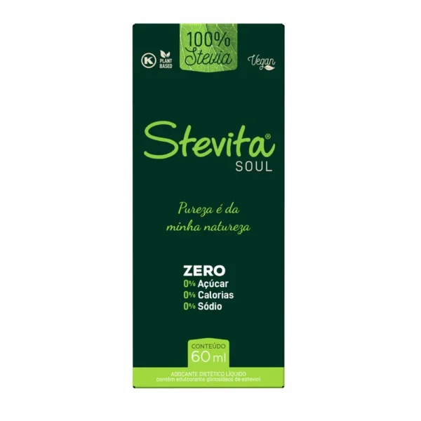 Adoçante stevia líquido Plant Based 60ml