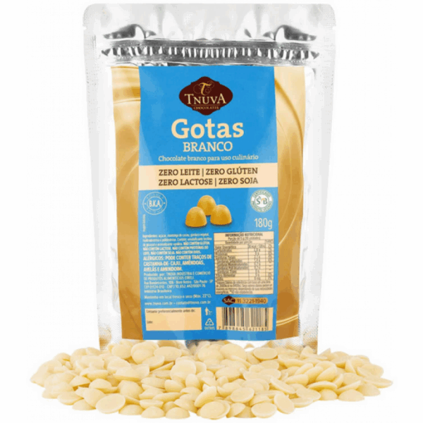 Gotas de chocolate branco Tnuva 500g