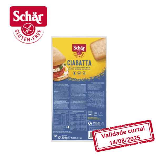 Pão tipo ciabatta Dr. Schar 200g