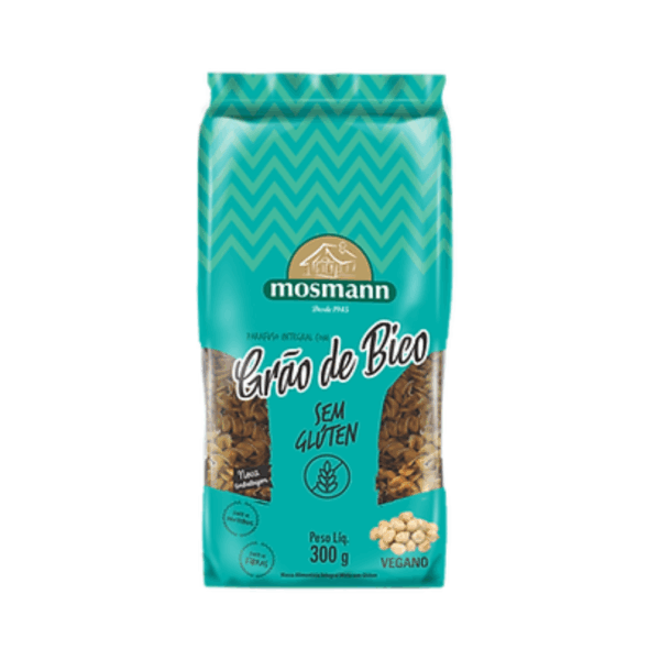 Macarrão parafuso integral com grão de bico Mosmann 300g