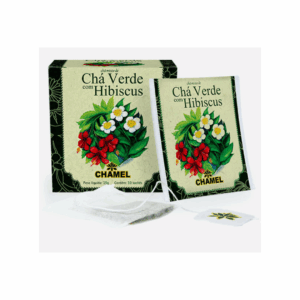 Chá misto de chá verde com hibiscus Chamel 13g - 10 sachês
