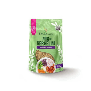 Mix de gergelim integral e tostado Leve Crock 100g