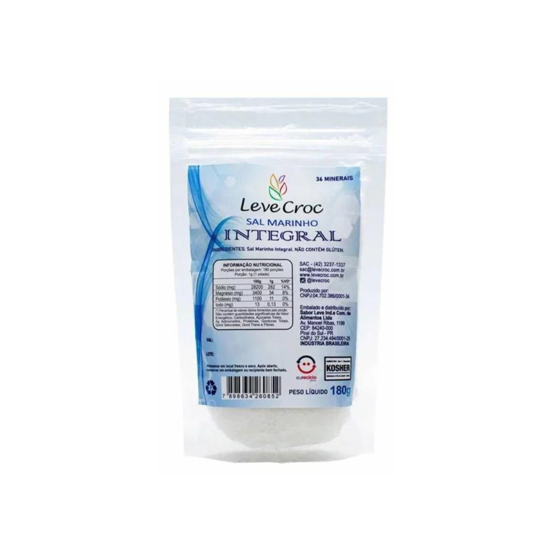 Sal marinho integral Leve Crock 180g