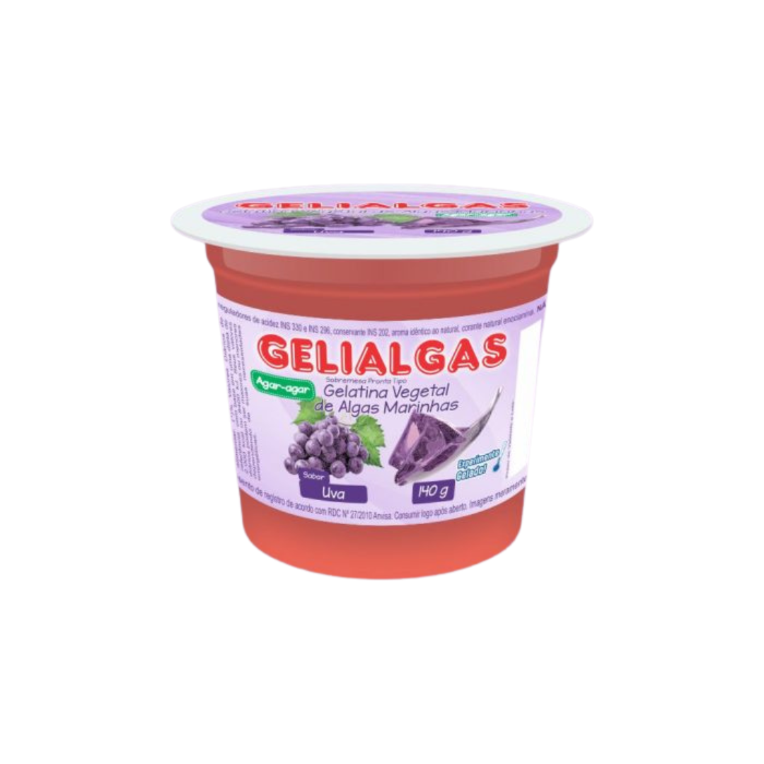 Gelatina vegana sabor uva Gelialgas 140g