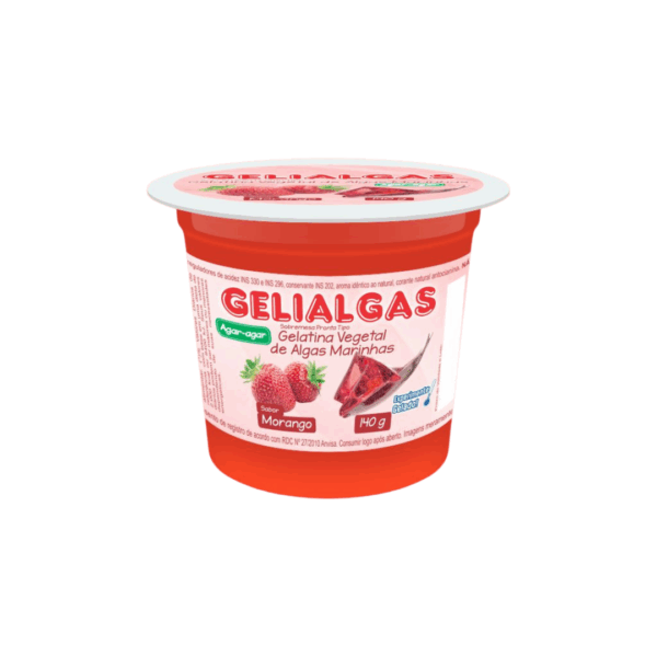 Gelatina vegana sabor morango Gelialgas 140g