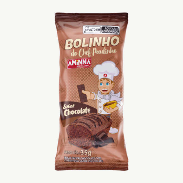 Bolinho sabor chocolate chef paulinho Aminna 35g