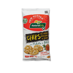 Chips de arroz e milho sabor cebola e salsa Natural Life 70g