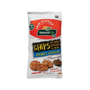 Chips de arroz e milho sabor churrasco Natural Life 70g