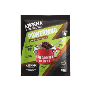 Mistura para bolo proteico sabor chocolate Powermug Aminna 40g