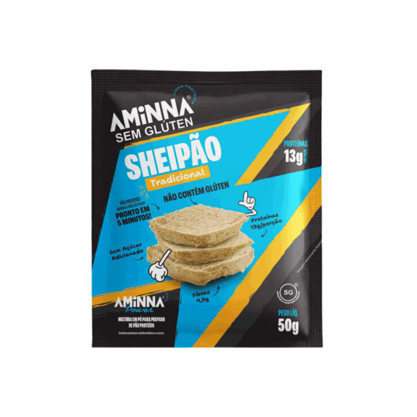 Mistura para pão proteico Sheipão tradicional Aminna 50g