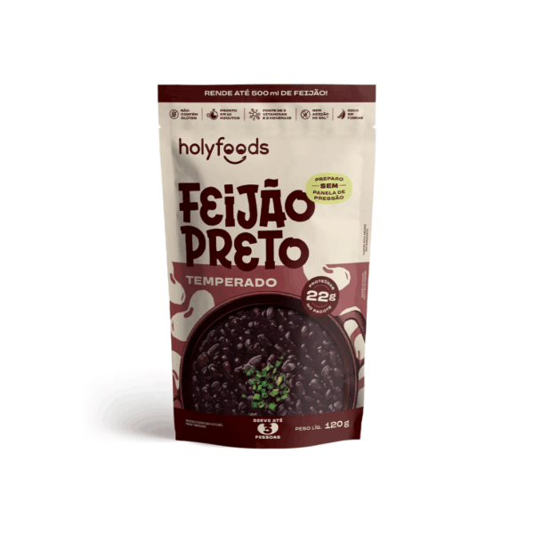 Feijão preto temperado Holy Foods 120g