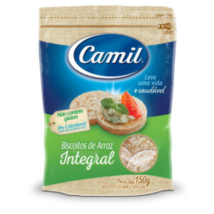 Biscoito de arroz integral Camil 150g