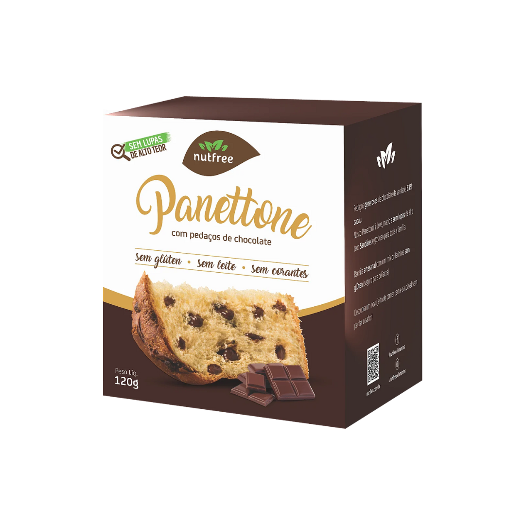 Panetone com gotas de chocolate Nutfree 120g