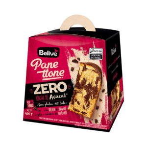 Panetone com brownie e gotas de chocolate sem adição de açúcar Belive 420g
