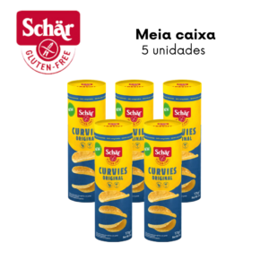 KIT Snack de batata original Curvies Schar 170g - Caixa com 5 unidades