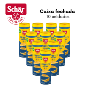 KIT Snack de batata original Curvies Schar 170g - Caixa com 10 unidades