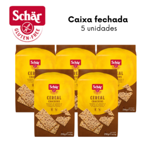 KIT Crackers cereal seeds Dr. Schar 210g - Caixa com 5 unidades
