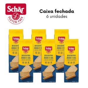 KIT Biscoito água e sal Dr. Schar 115g - Caixa com 6 unidades
