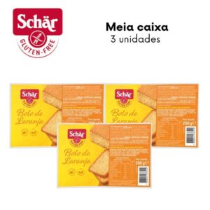 KIT Bolo de laranja Dr. Schar 200g - Caixa com 3 unidades
