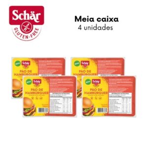Pão de hambúrguer Dr. Schar 130g - Caixa com 4 unidades