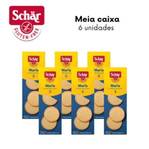KIT Bolacha tipo maria Dr. Schar 125g - Caixa com 6 unidades