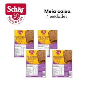KIT Pão de forma maçã e canela Dr. Schar 200g - Caixa com 4 unidades
