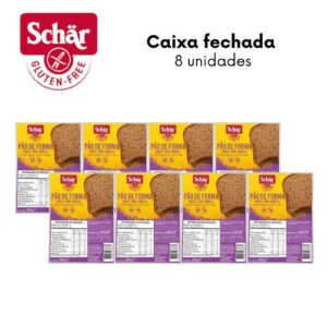 KIT Pão de forma maçã e canela Dr. Schar 200g - Caixa com 8 unidades