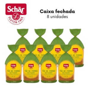 KIT Pão de forma multigrãos Dr. Schar 200g - Caixa com 8 unidades