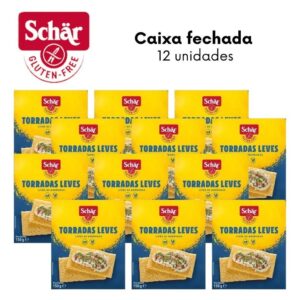 KIT Torrada leve fette croccanti Dr. Schar 150g - Caixa com 12 unidades