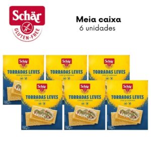 KIT Torrada leve fette croccanti Dr. Schar 150g - Caixa com 6 unidades
