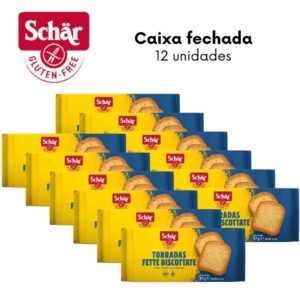 KIT Torrada tradicional fette biscottate Dr. Schar 87g - Caixa com 12 unidades