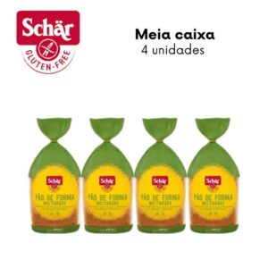 KIT Pão de forma multigrãos Dr. Schar 200g - Caixa com 4 unidades