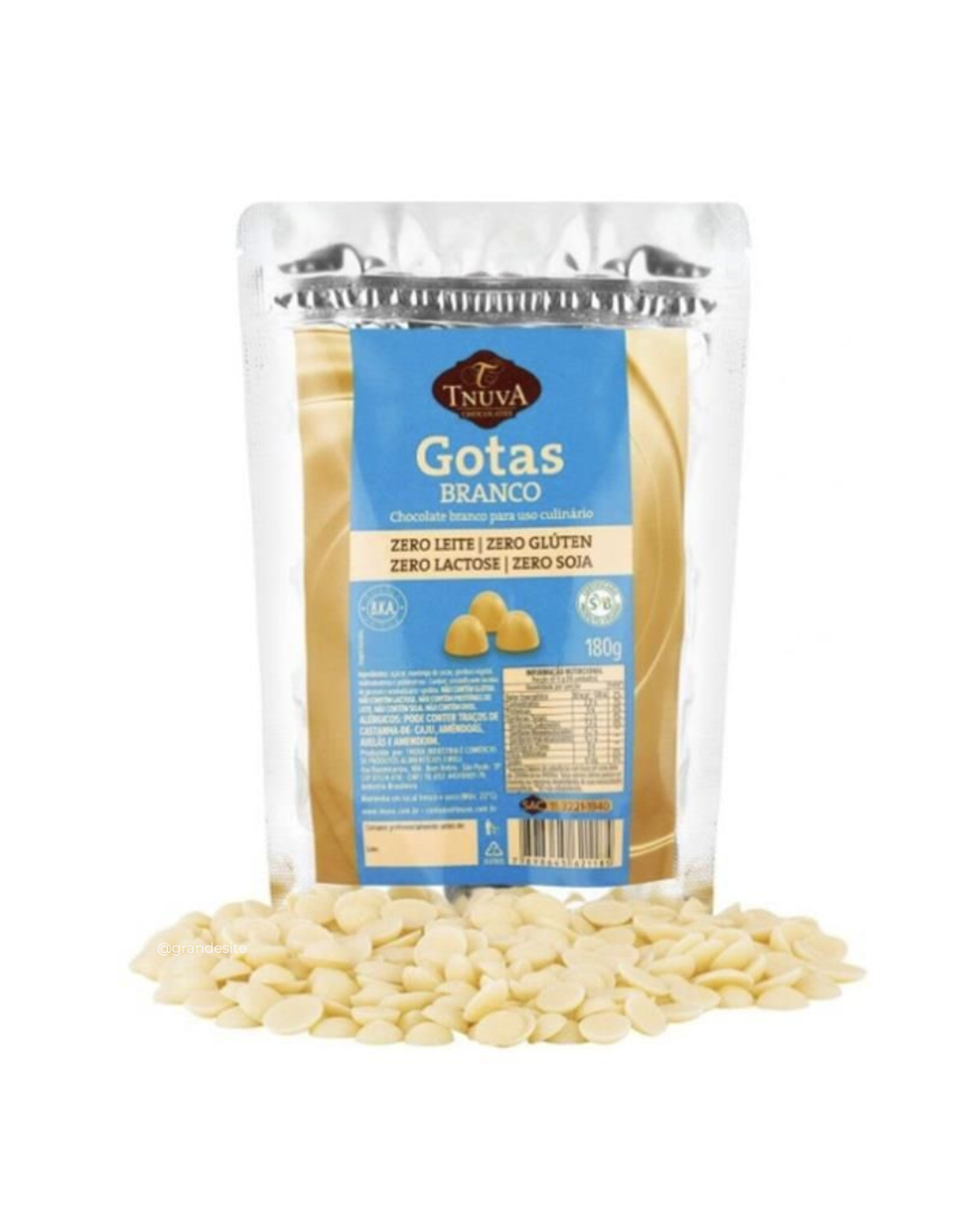 Gotas de chocolate branco Tnuva 180g